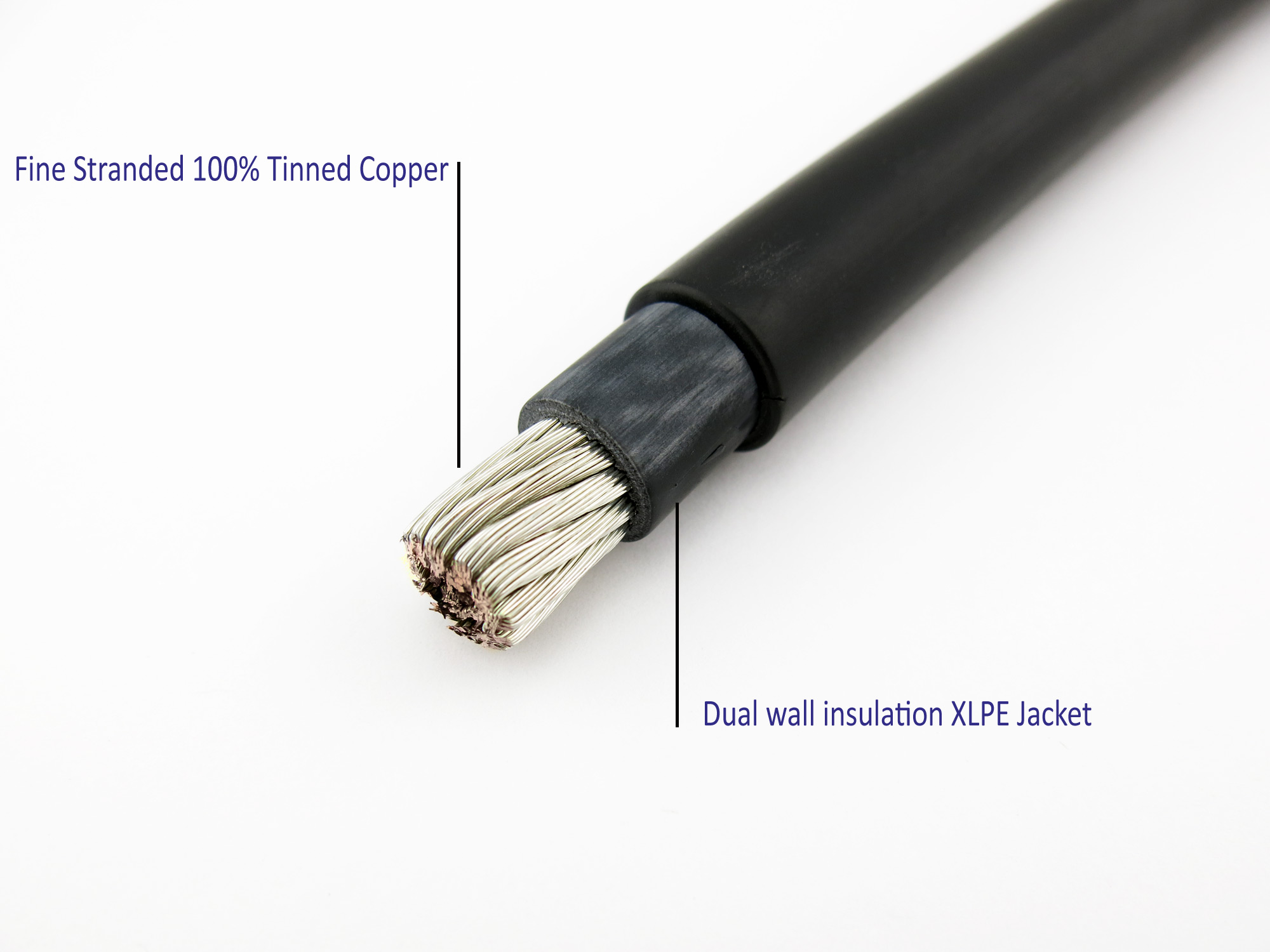 2/0 Gauge AWG Custom Battery Cables Power Inverter Copper Wire Solar Marine 